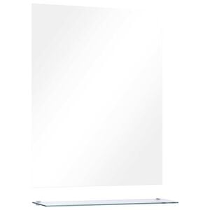 vidaXL v&aelig;gspejl med hylde 50 x 60 cm h&aelig;rdet glas