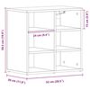 vidaXL Sko skab 2 pcs Sort eg 52 x 30 x 50,5 cm Konstrueret træ