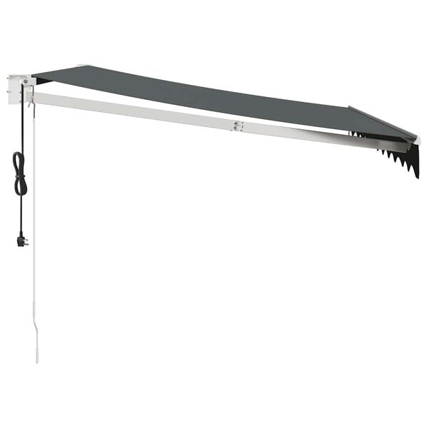 vidaXL foldemarkise 3,5x2,5 m automatisk betjening antracitgr&aring;