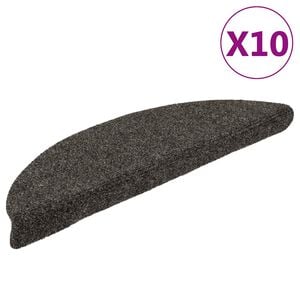 vidaXL trappem&aring;tter selvkl&aelig;bende 10 stk. 56x17x3 cm antracit halvrund