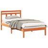 vidaXL Sengestel Brun 90 x 190 cm Massiv fyrretr&aelig;