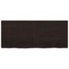 vidaXL bordplade 120x50x(2-4) cm behandlet massivt egetræ mørkebrun