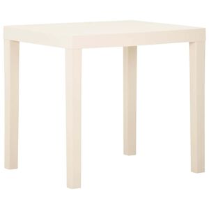 vidaXL havebord 79x65x72 cm plastik hvid