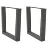 vidaXL sofabordsben V-formet 2 stk. antracit 50x(42-43,3) cm st&aring;l