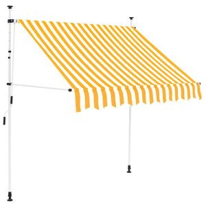 vidaXL foldemarkise manuel betjening 150 cm stribet orange og hvid