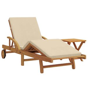 vidaXL Solstol 2 stk. Massivt Akacietr&aelig; Beige