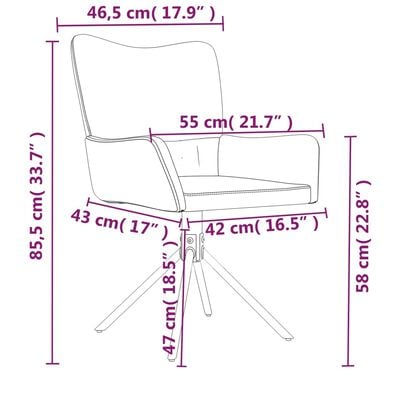 vidaXL drejelige spisebordsstole 2 stk. fløjl blå