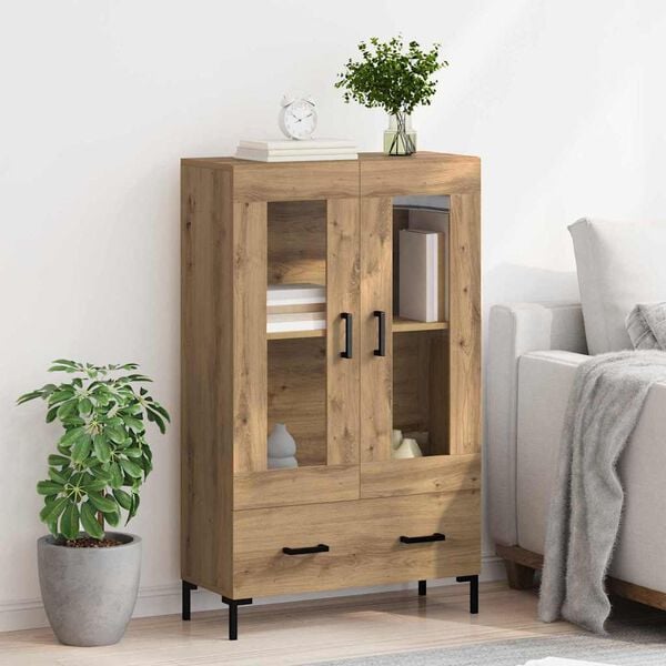 vidaXL Highboard Artisan Egetr&aelig; 69,5 x 31 x 115 cm Konstrueret tr&aelig;