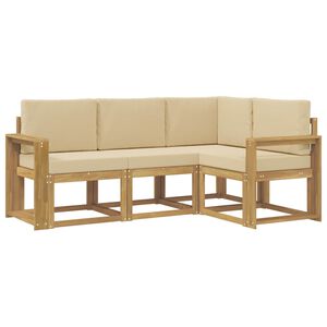 vidaXL Udend&oslash;rs sofagruppe 4 stk. Hvid og Beige