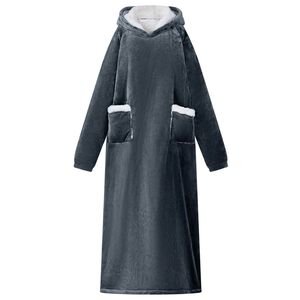 vidaXL T&aelig;ppe-hoodie M&oslash;rkebl&aring; M Fleece og Flannel