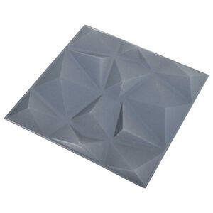 vidaXL V&aelig;gpaneler 12 stk. 50 x 50 cm Origami Gr&aring; XPS Skum