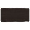 vidaXL bordplade 80x40x(2-6) cm naturlig kant behandlet tr&aelig; m&oslash;rkebrun