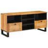 vidaXL TV-skab med skuffe Brun 100 x 33 x 46 cm Massivt mangotr&aelig;