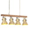vidaXL industriel loftlampe E27 mangotr&aelig; messingfarvet
