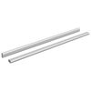 vidaXL Skab Stang 2 pcs S&oslash;lv 664 x 15 x 29 mm Aluminiumlegering