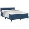 vidaXL Box spring seng med hovedg&aelig;rde Bl&aring; 140 x 190 cm Stof