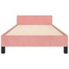 vidaXL Sengeramme med hovedg&aelig;rde uden madras Pink 90x190 cm Fl&oslash;jl
