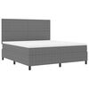 vidaXL Box spring seng Lys Gr&aring; og Hvid 180 x 200 cm Velourstof