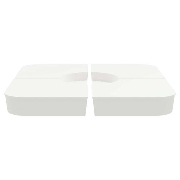 vidaXL 4 dele parasolbund til parasolfod 100 kg PP