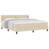 vidaXL Box spring seng med hovedg&aelig;rde Creme 200 x 180 cm Stof
