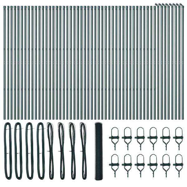 vidaXL Hegnsp&aelig;l Gr&oslash;n 100 x 1,4 m (25 mm mesh) St&aring;l og PVC