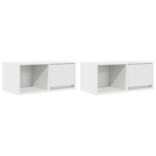 vidaXL tv-borde 2 stk. 60x31x25,5 cm konstrueret tr&aelig; hvid