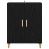 vidaXL Sideboard Sort eg 70 x 34 x 90 cm Konstrueret tr&aelig;