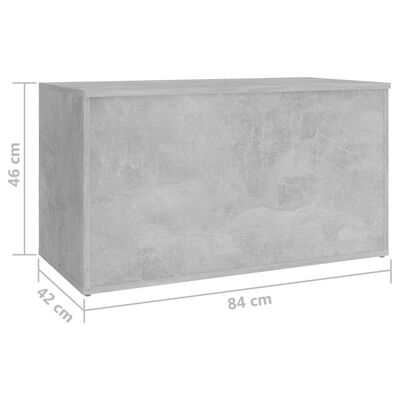 vidaXL opbevaringskasse 84x42x46 cm konstrueret træ betongrå