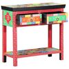 vidaXL Konsolbord med skuffe med opbevaring Flerfarvet 80 x 35 x 76 cm
