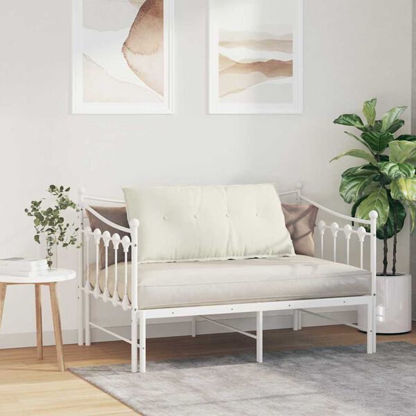 vidaXL Rygpude Creme 100 x 50 cm Velourstof