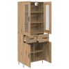 vidaXL Highboard Artisan Egetr&aelig; 69,5 x 34 x 90 cm Konstrueret tr&aelig;