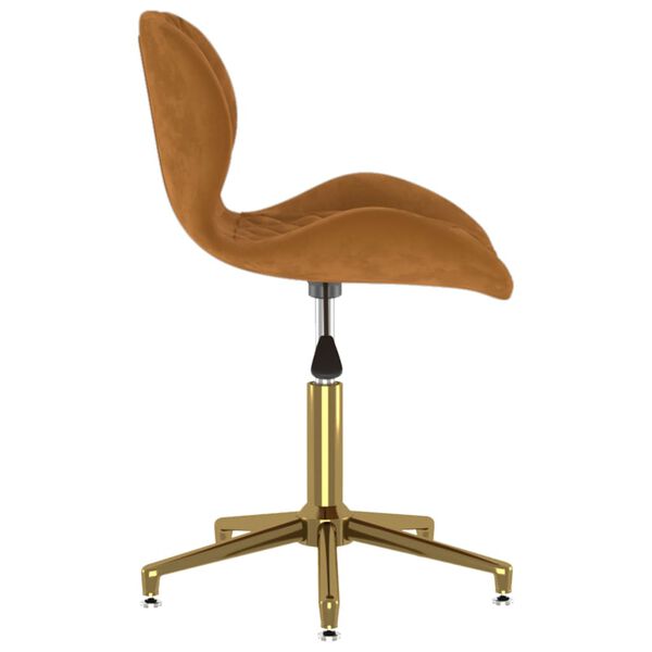 vidaXL drejelig kontorstol fl&oslash;jl brun