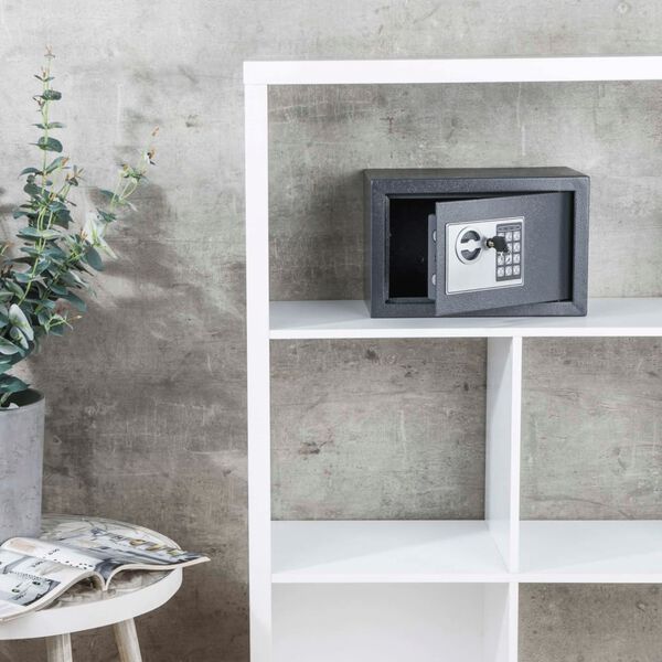 HI sikkerhedsskab med elektrisk lås 31 x 20 x 20 cm mørkegrå