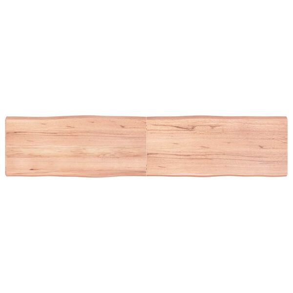 vidaXL bordplade 180x40x(2-6) cm naturlig kant behandlet tr&aelig; lysebrun