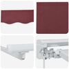 vidaXL Manuel markise-ramme med LED-lys Bordeaux 2,5 x 2 m