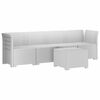 vidaXL 4-personers have-sofa i rattan-look PP Hvid