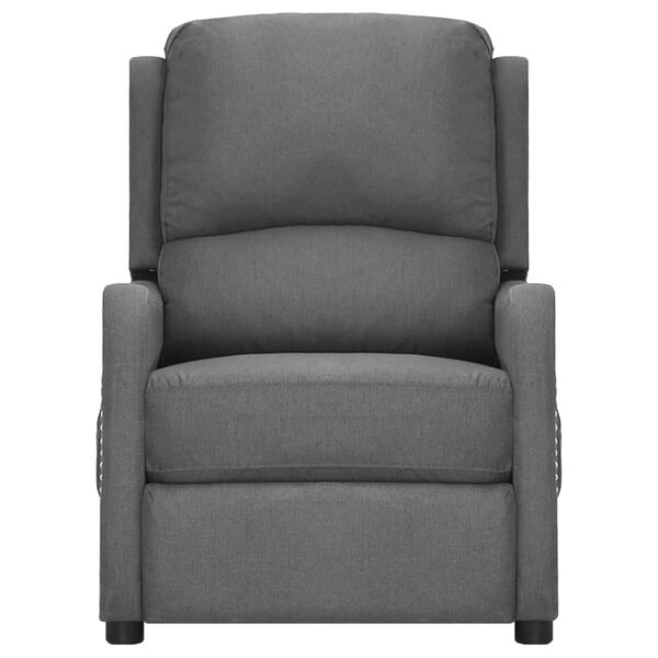 vidaXL massagestol med løftefunktion stof lysegrå