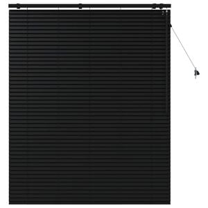 vidaXL Persienner Sort 130 x 160 cm 35 mm Massivt Paulownia Tr&aelig;