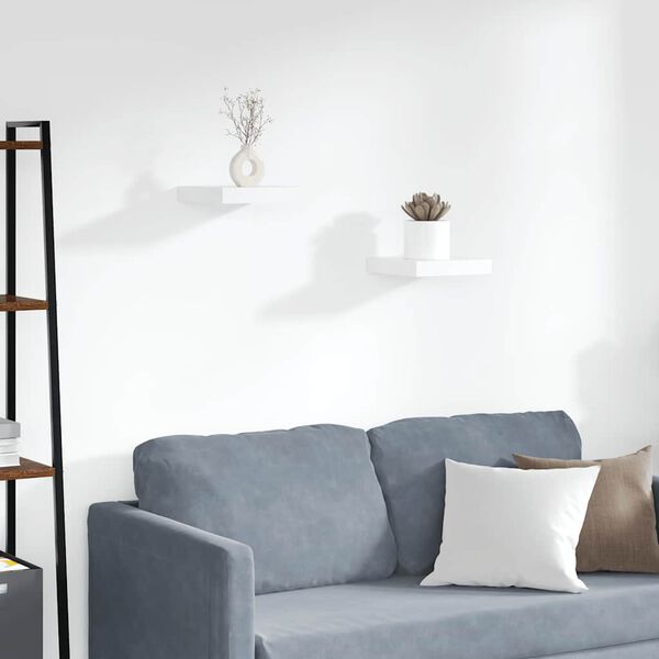 vidaXL væghylder 2 stk. 23x23,5x3,8 cm MDF hvid