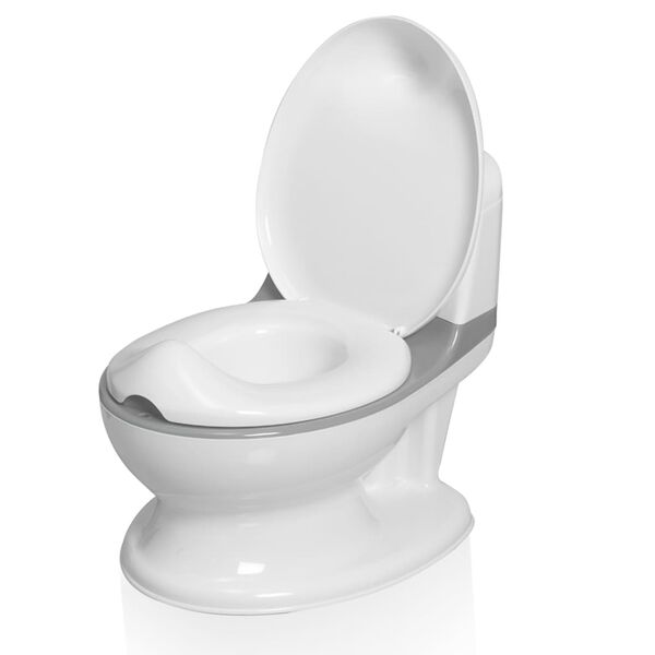 Baninni pottetr&aelig;ner med lyd Pippe gr&aring; og hvid