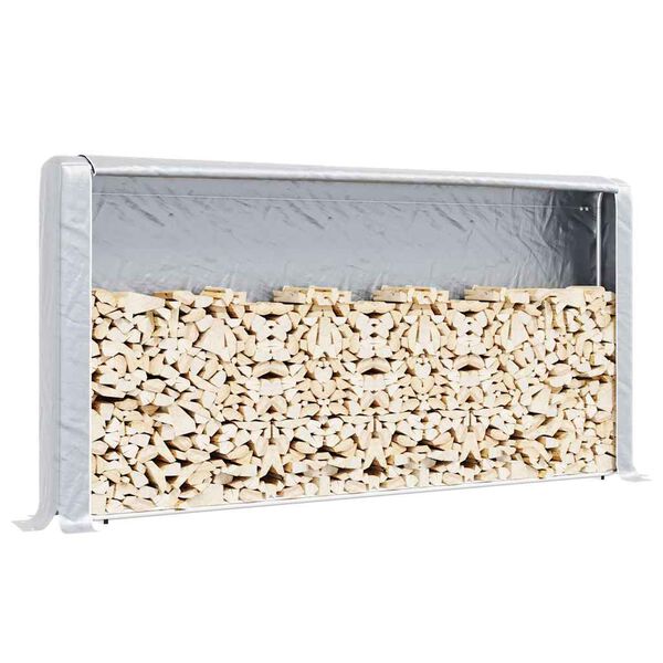 vidaXL br&aelig;ndestativ med regnslag 300x25x150 cm galvaniseret st&aring;l