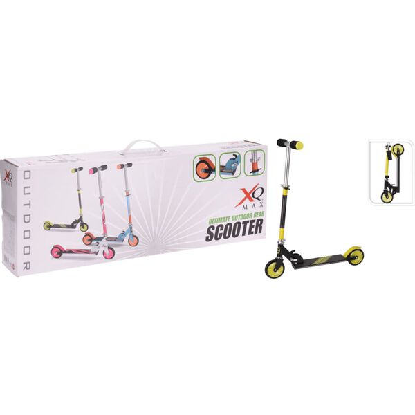 XQ Max sammenklappeligt l&oslash;behjul med fodbremse sort og lime