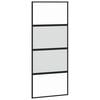 vidaXL skydedør med hardwaresæt 90x205 cm hærdet glas og aluminium