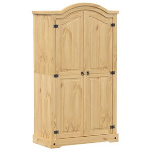 vidaXL kl&aelig;deskab Corona 102x52x186 cm massivt fyrretr&aelig;