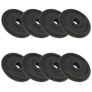 vidaXL v&aelig;gtplader 8 stk. 8x2,5 kg st&oslash;bejern