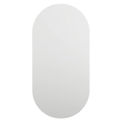 vidaXL spejl med LED-lamper 60x30 cm oval glas