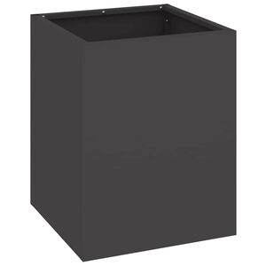 vidaXL Have Blomsterkrukke Sort 32 x 32 x 40 cm Koldvalset st&aring;l