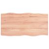 vidaXL bordplade 100x50x(2-6) cm naturlig kant behandlet tr&aelig; lysebrun