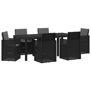 vidaXL Have Spisebordss&aelig;t 7 stk. Antracit PP