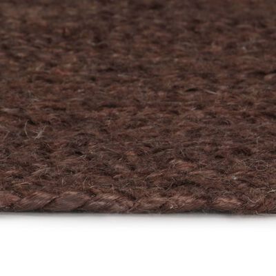 vidaXL håndlavet tæppe jute rund 150 cm brun